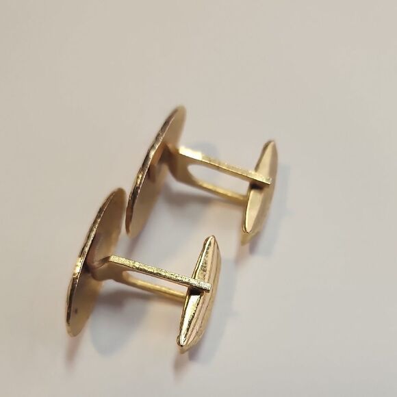 Fluer De Lis Goldtone Vintage Cufflinks - Picture 5 of 5